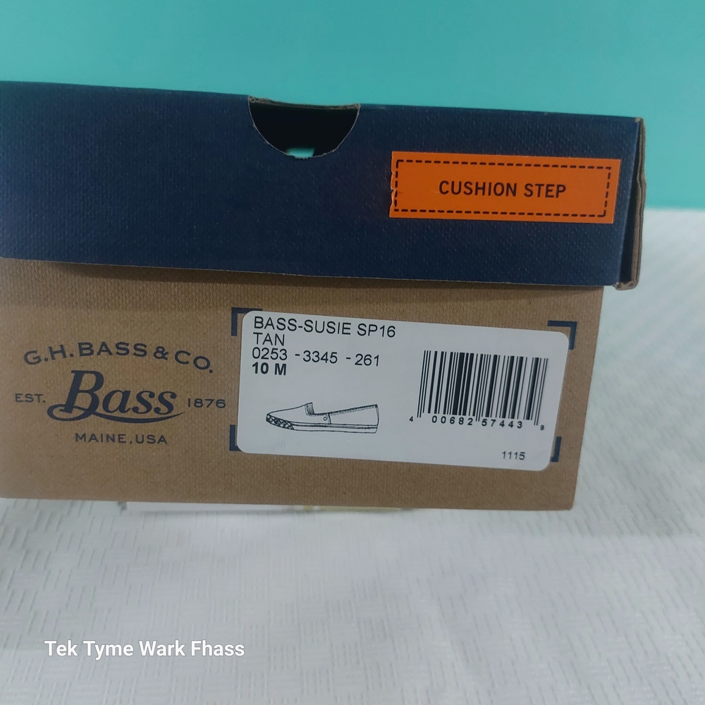 Womens Casual Bass Tan Slip-On Shoes